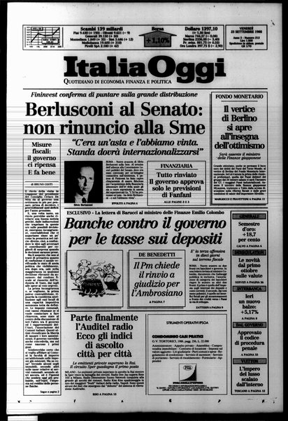 Italia oggi : quotidiano di economia finanza e politica